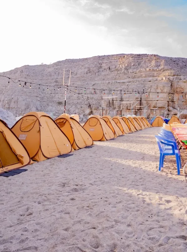 Beach campsite